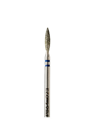 Semi-blunt diamond flame-shaped drill bit, diameter 2.3 mm, medium abrasive, P864m023
