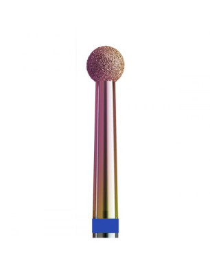 №23 V104.001.524.021_K (Diamantfräser Kugel 001, d = 2,1 mm, mittlere Körnung, Chamäleon-Beschichtung)