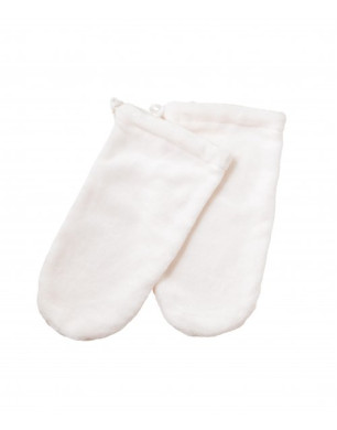 Terry gloves (color: milky)
