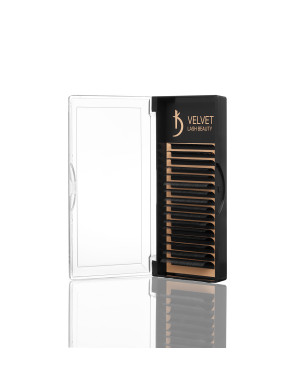 Velvet Lash Beauty Eyelash Extensions 0.07 LC Mix (16 rows, lengths 6–14 mm)