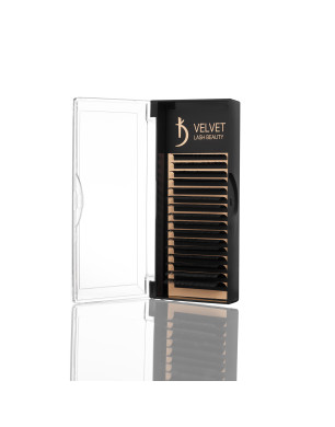 Ресницы для наращивания Velvet Lash Beauty 0.10 LС Mix (16 рядов, длина 6-14)