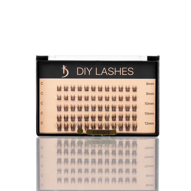 Eyelash Extensions DIY LASHES 01B C 0,07 (8 mm - 2, 10 mm - 2, 12 mm - 1) Eyelash Extensions DIY LASHES 01B C 0,07 (8 mm - 2, 10 mm - 2, 12 mm - 1)