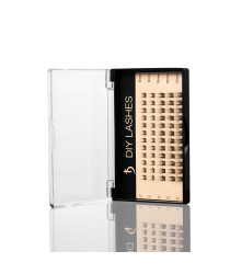 Eyelash Extensions DIY LASHES 01B C 0,07 (8 mm - 2, 10 mm - 2, 12 mm - 1)