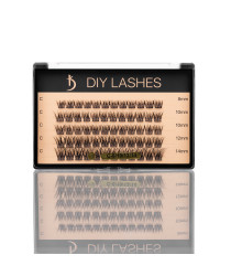 False eyelashes DIY LASHES 03B C 0,07 (8 mm - 1, 10 mm - 2, 12 mm - 1, 14 mm - 1)