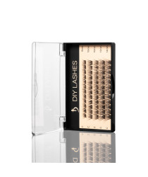 False eyelashes DIY LASHES 03B C 0,07 (8 mm - 1, 10 mm - 2, 12 mm - 1, 14 mm - 1)