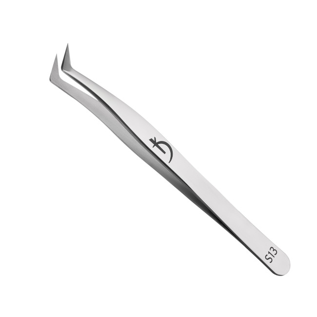 Tweezers for eyelash extensions S13