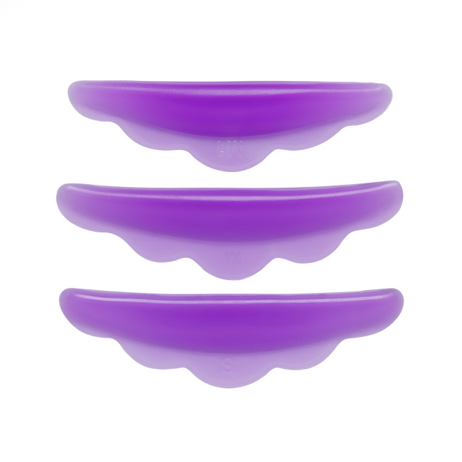 Soft silicone curlers for eyelash lamination (color: purple)