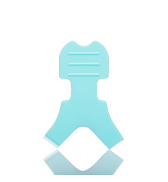 Soft V-shaped plastic applicator for fixing eyelashes