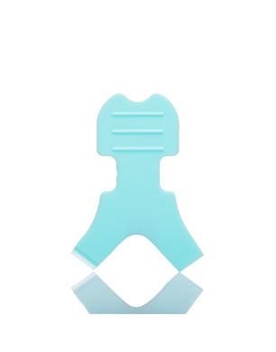 Soft V-shaped plastic applicator for fixing eyelashes