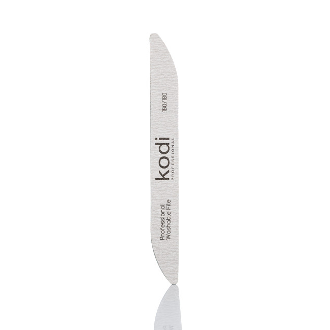 Boomerang-Shaped Nail File 180/180 grit, color: gray