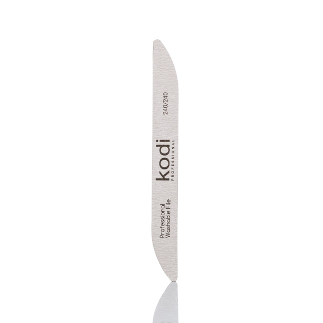 Boomerang-Shaped Nail File 240/240 grit, color: gray