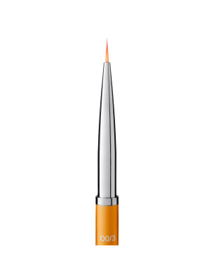 Brush for Painting in a Tube № 00/3 (Handle: Metal, Acrylic, Bristle: Nylon, Color: GOLD)