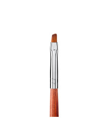 Brush for Gel Nail Modeling № 6 / S, Handle: Wooden, Bristle: Nylon
