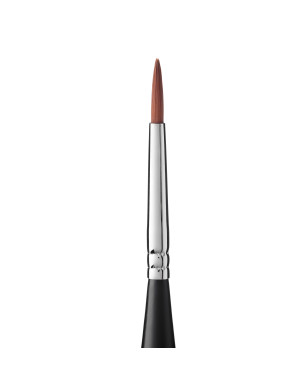 Round brush for gel nail modeling Black Artist No.7 (handle: black, pile: nylon)