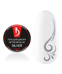 Nail Decor Gel Metallic Silver, 4 g