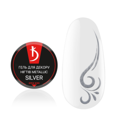 Гель для декору нігтів Metallic Silver, 4 г