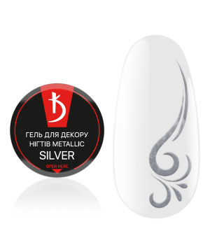 Gel für Naildekor Metallic Silver, 4 g