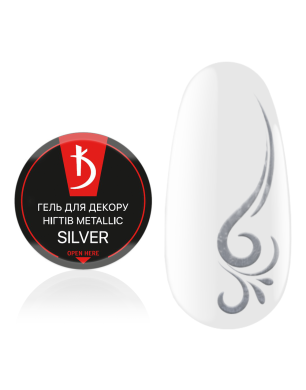 Nail Decor Gel Metallic Silver, 4 g