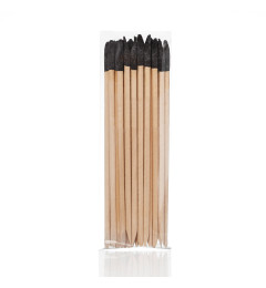 Wooden Nail Sticks, 14 cm, Single-Sided 280 Grit Abrasive (25 pcs/pack)