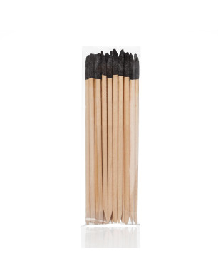 Wooden Nail Sticks, 14 cm, Single-Sided 280 Grit Abrasive (25 pcs/pack)