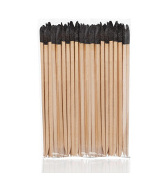 Wooden Nail Sticks, 14 cm, Single-Sided 280 Grit Abrasive (50 pcs/pack)