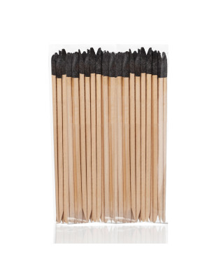 Wooden Nail Sticks, 14 cm, Single-Sided 280 Grit Abrasive (50 pcs/pack)