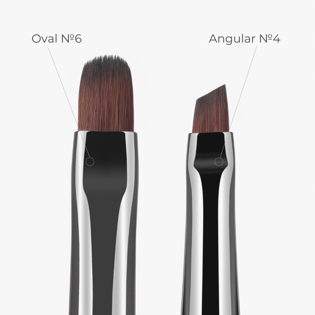 Gel Nail Modeling Brush (Size: Oval No.6, material: metal handle, brown nylon bristles) Gel Nail Modeling Brush (Size: Oval No.6, material: metal handle, brown nylon bristles)