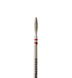 Semi-blunt diamond flame-shaped drill bit, diameter 2.3 mm, soft abrasive, P863f023