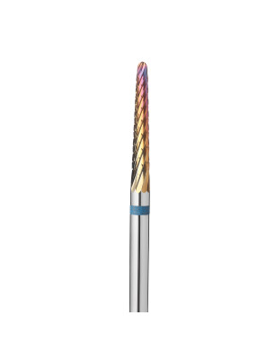 №203 KMN-194X HP.023 (Hartmetallfräser Kegel 194, d = 2,3 mm, mittlere Körnung, Chamäleon-Beschichtung)