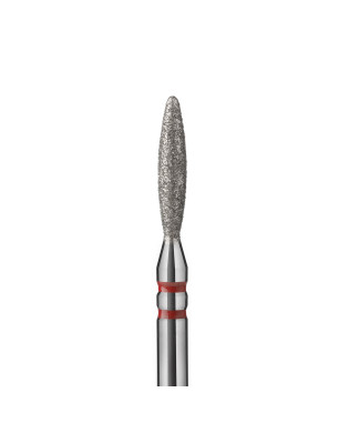 Semi-blunt diamond flame-shaped drill bit, diameter 2.3 mm, soft abrasive, P863f023