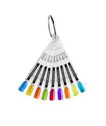 Palette of shades of modeling stained glass gels (9 tips)