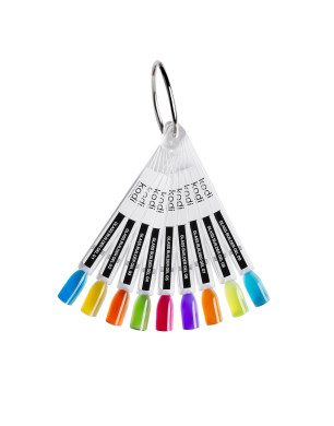 Palette of shades of modeling stained glass gels (9 tips)