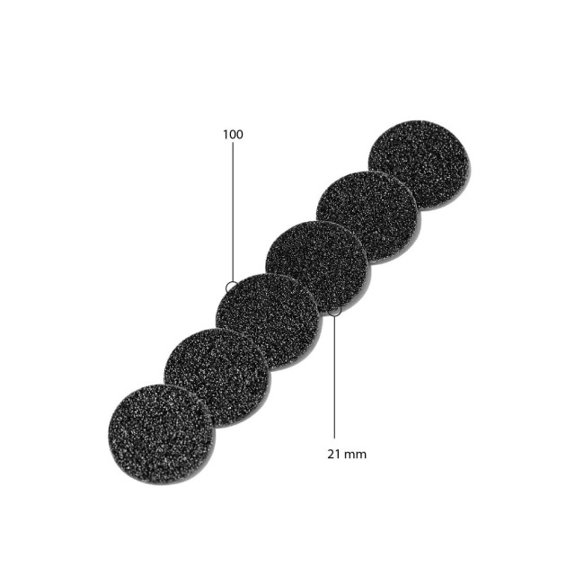 Disque 21 mm (noir, grain 100, sans mandrin, 50 pcs)