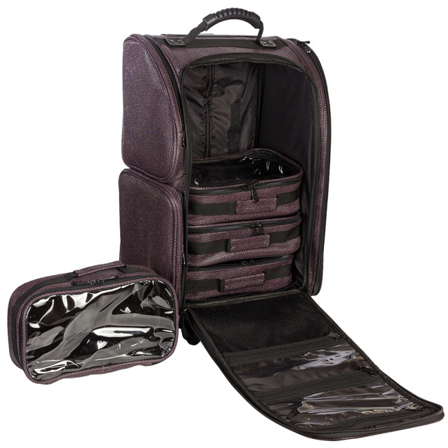 Case (Suitcase) for Cosmetics № 28 (Color: Dark Eggplant)