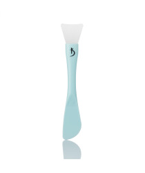 Double-sided plastic brush for applying masks with a silicone tip (color: blue)