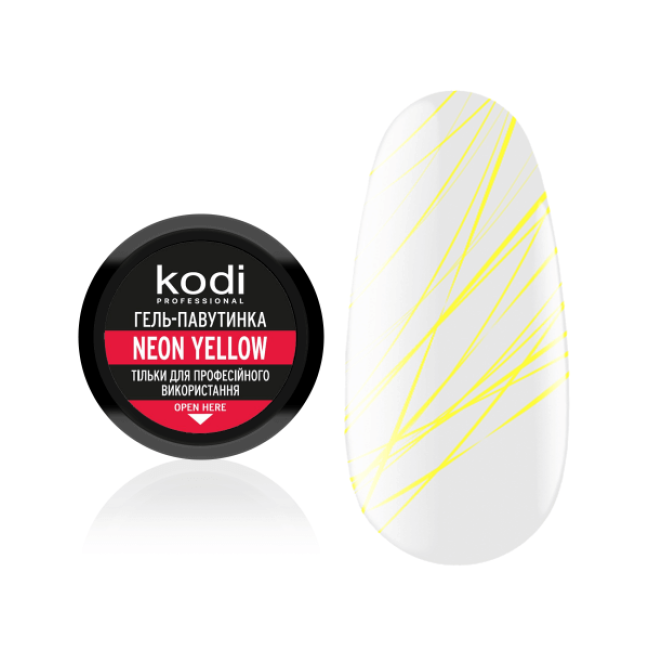 Spider gel for nails Kodi Professional Neon Yellow, 4 ml 