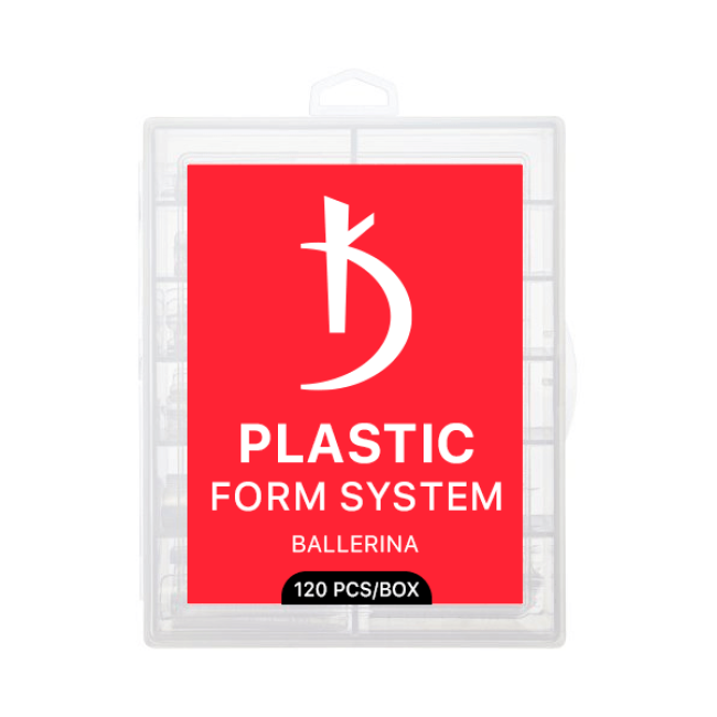 Reusable plastic forms for nail extensions Ballerina, 120 pcs/pack Reusable plastic forms for nail extensions Ballerina, 120 pcs/pack