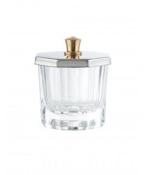 Glass bowl with metal lid, 10 ml