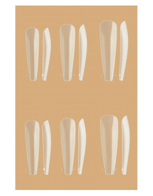 Reusable plastic forms for nail extensions Ballerina, 120 pcs/pack