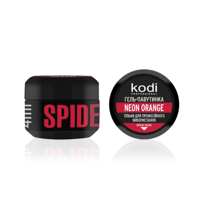 Гель-паутинка для ногтей Spider gel Kodi Professional Neon Orange, 4 мл