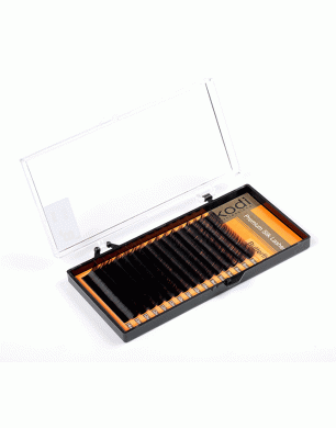 Dark-brown eyelashes B 0.15 (12.13 mm), packaging Butterfly
