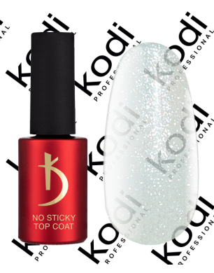 Top coat pour vernis semi-permanent sans couche collante No Sticky Top coat Sparkle, 7 ml