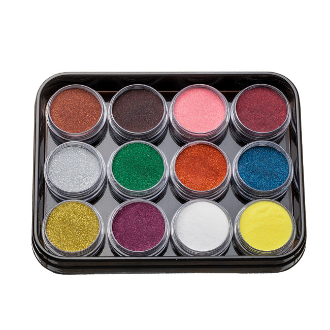Set farbiger Acrylpulver G1 (12 Stk.) Set farbiger Acrylpulver G1 (12 Stk.)