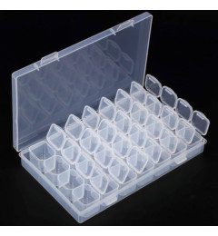 Plastic Container for Rhinestones, 28 cells