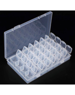 Plastic Container for Rhinestones, 28 cells