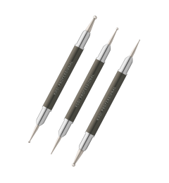 Set of Short Dots for Nail Design (3pcs; tip diameter: 3mm * 1.5mm; 2.5mm * 1mm; 2mm * 0.7mm)
