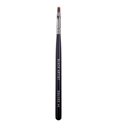 Brush for Gel Nail Modeling "Black Artist" № 4 Shape: Square, Handle: Black, Bristle: Nylon