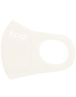 Double Layer Neoprene Mask Without Valve, White with Kodi Professional Logo