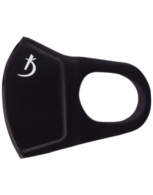 Double Layer Neoprene Mask Without Valve, Black with Logo