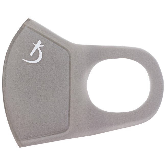 Zweilagige Neopren-Maske ohne Ventil, grau mit Logo Zweilagige Neopren-Maske ohne Ventil, grau mit Logo